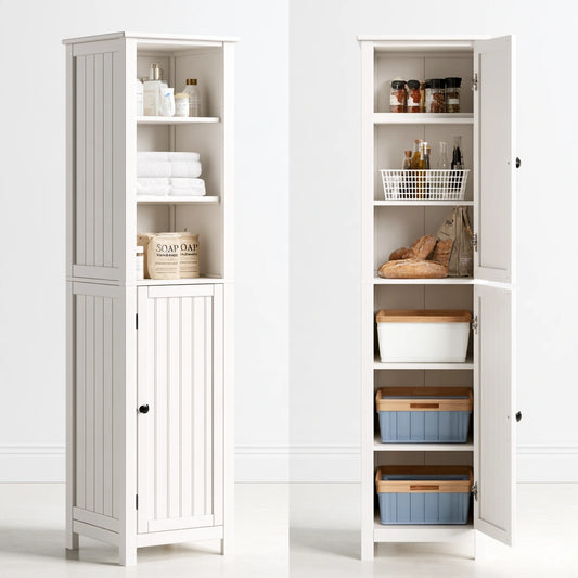 Mobile contenitore in legno, colore bianco