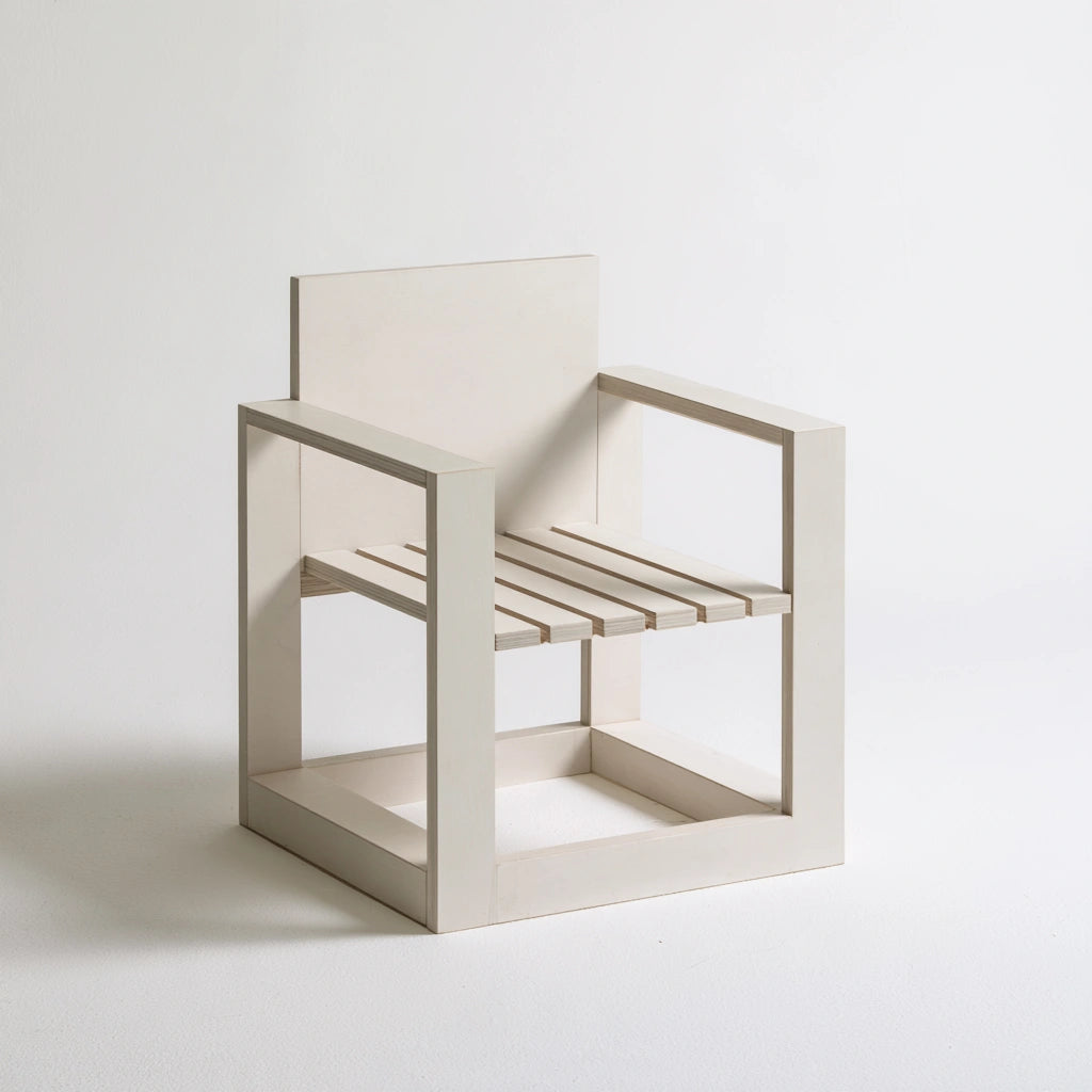 Sedia cubo evolutiva per bambini in legno, colore legno naturale